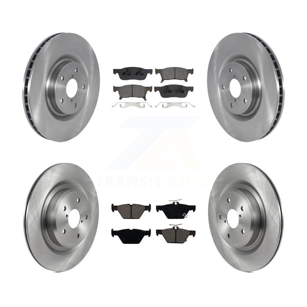 Disc Brake Rotors & Semi-Metallic Pad Front Rear Kit For 2019-2024 Subaru Ascent