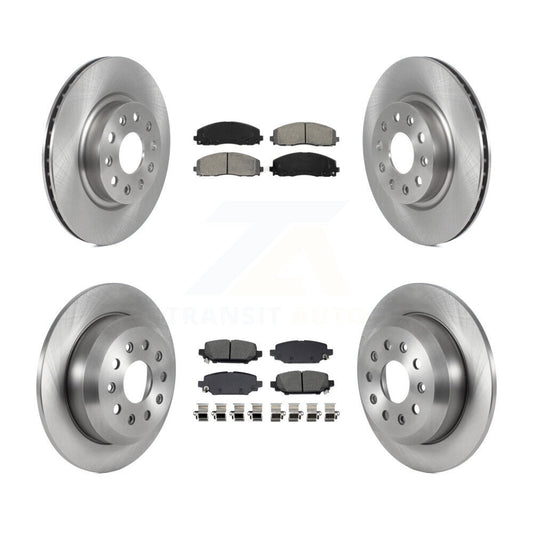 Brake Rotor & Semi-Metallic Pad Front Rear Kit For 2018-2020 Jeep Wrangler Sport
