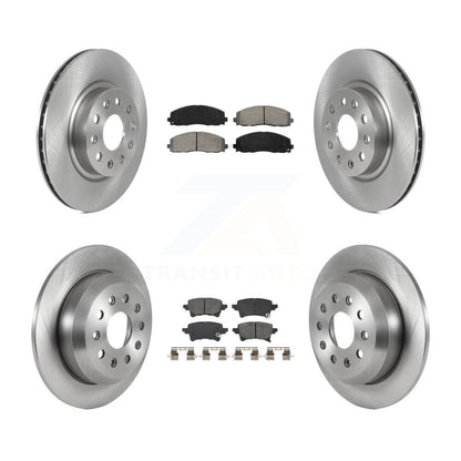 Disc Brake Rotors And Semi-Metallic Pads Front Rear Kit For Jeep Wrangler