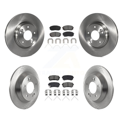 Disc Brake Rotors And Semi-Metallic Pads Front Rear Kit For Hyundai Kona