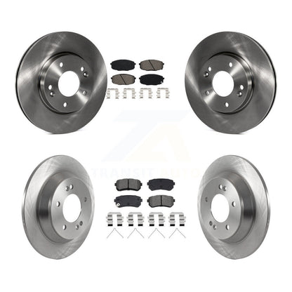 Brake Rotor Semi-Metallic Pad Front Rear Kit For 2022 Hyundai Kona FWD with 1.6L
