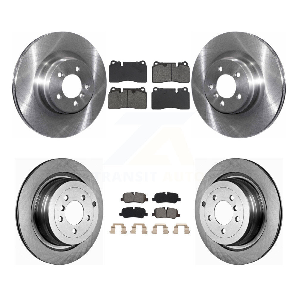 Brake Rotor & Semi-Metallic Pad Front Rear Kit For Land Rover Range Supercharged