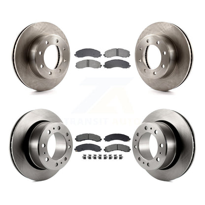 Brake Rotors Semi-Metallic Pad Front Rear Kit For Ram 3500 With Dual Wheels