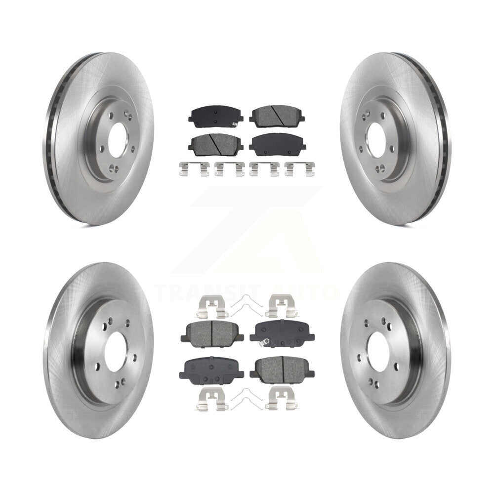 Brake Rotors Semi-Metallic Pad Front Rear Kit For Hyundai Palisade Kia Telluride