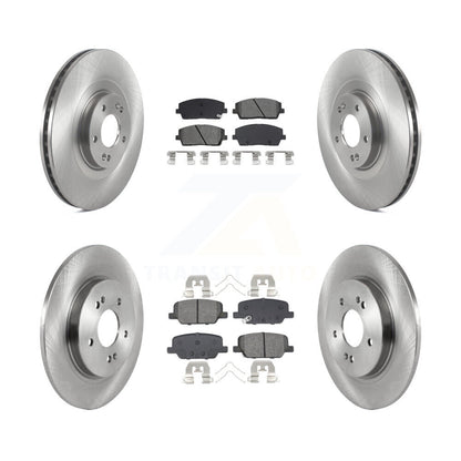 Brake Rotors Semi-Metallic Pad Front Rear Kit For Hyundai Palisade Kia Telluride
