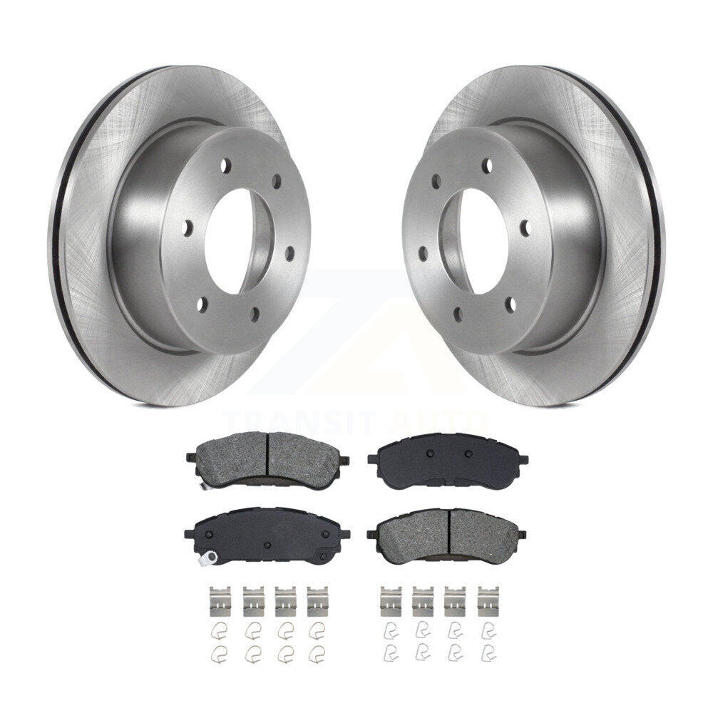Disc Brake Rotors And Semi-Metallic Pads Rear Kit For 2019-2023 Ford Ranger