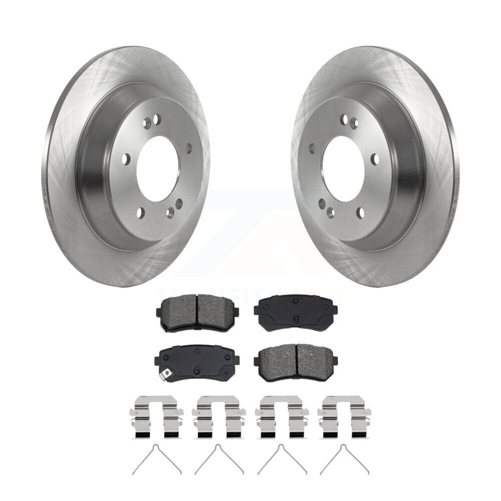 Disc Brake Rotors And Semi-Metallic Pads Rear Kit For Hyundai Kona