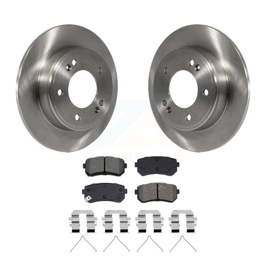 Disc Brake Rotors And Semi-Metallic Pads Rear Kit For Hyundai Kona Kia Seltos
