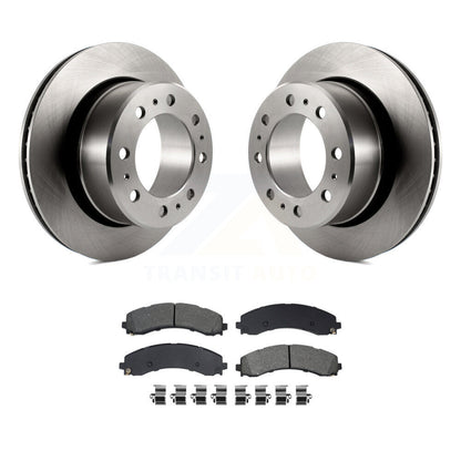 Brake Rotors Semi-Metallic Pad Rear Kit For 20-21 Ram 3500 With Dual Wheels