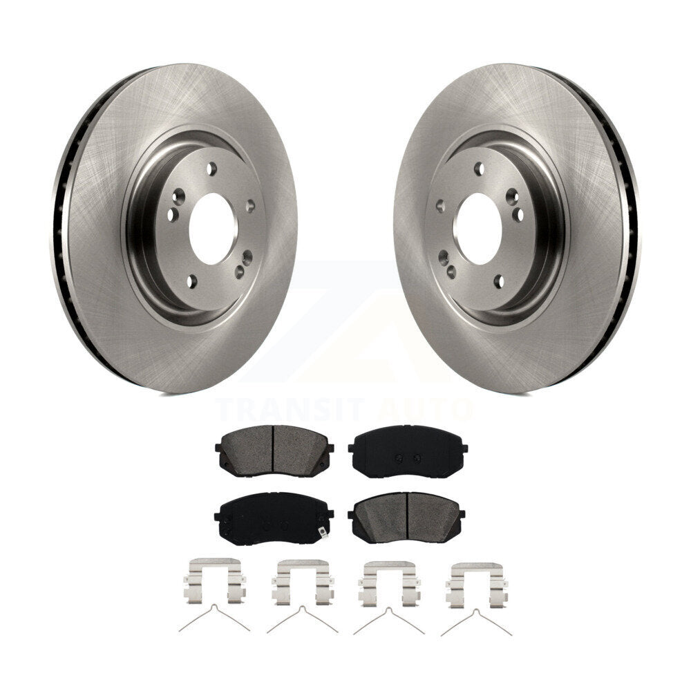 Disc Brake Rotors And Semi-Metallic Pads Front Kit For Kia Optima