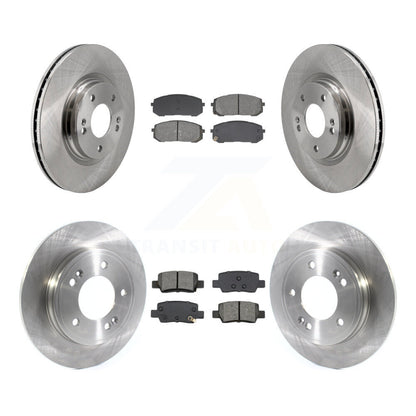 Disc Brake Rotors And Semi-Metallic Pads Front Rear Kit For Hyundai Elantra