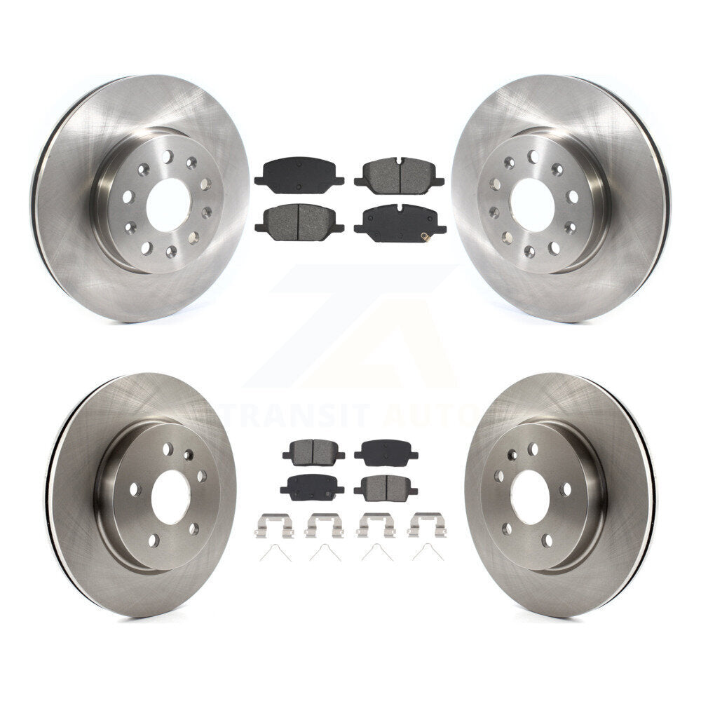 Disc Brake Rotor & Semi-Metallic Pad Front Rear Kit For 2021 Chevrolet Camaro LT