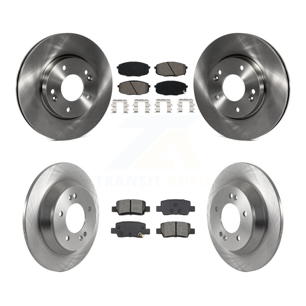 Disc Brake Rotors And Semi-Metallic Pads Front Rear Kit For Kia Seltos