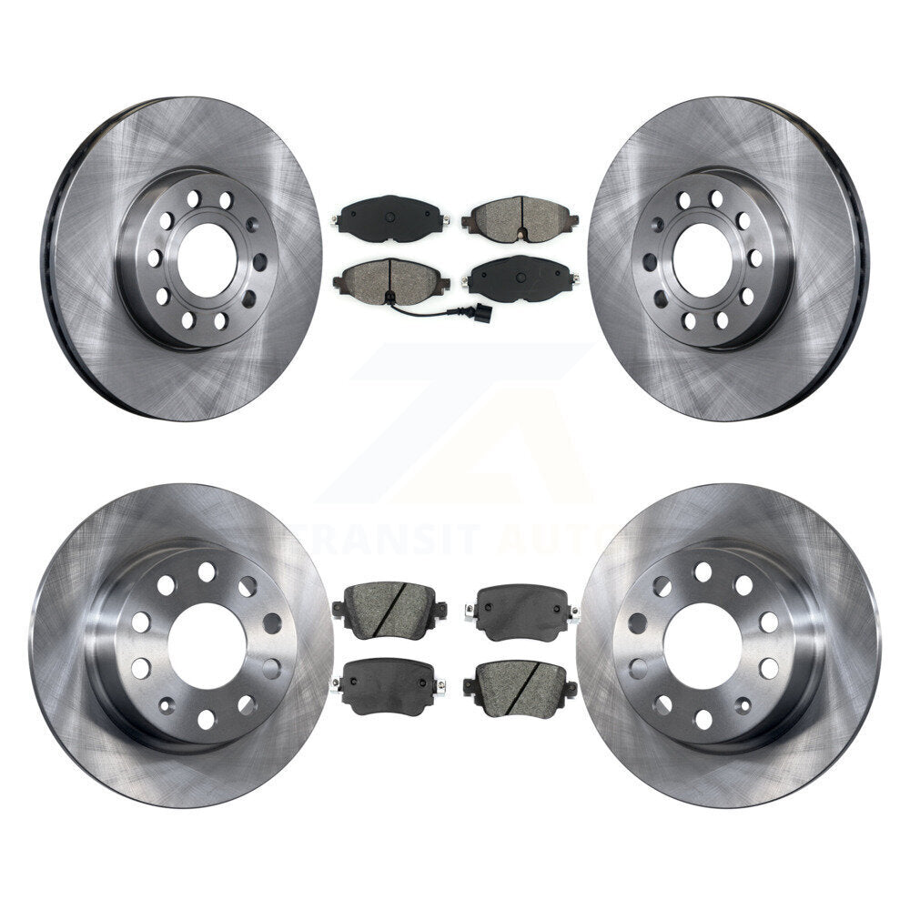 Disc Brake Rotor Semi-Metallic Pad Front Rear Kit For Volkswagen Golf SportWagen