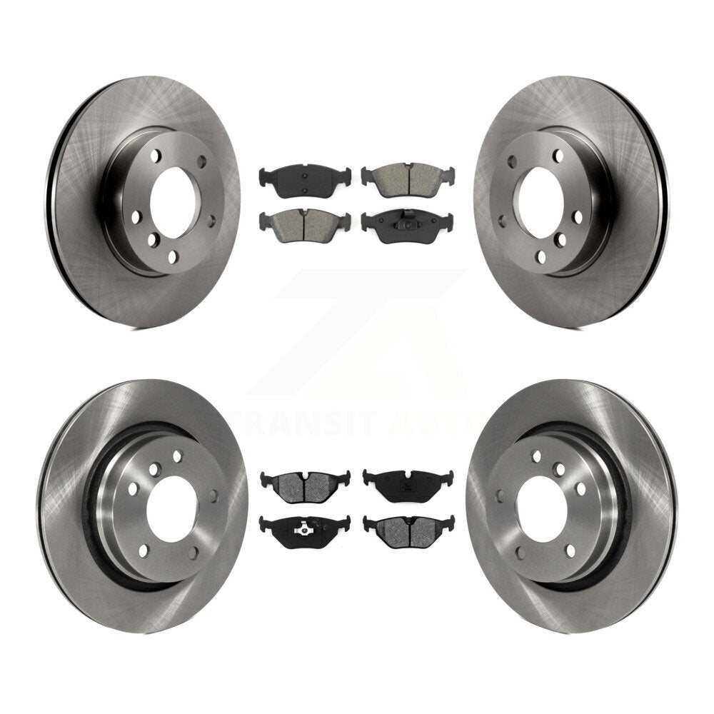 Disc Brake Rotors And Semi-Metallic Pads Front Rear Kit For BMW 328i