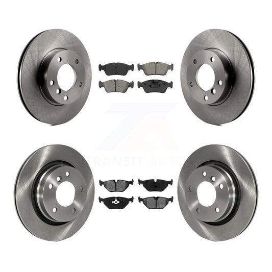 Disc Brake Rotors And Semi-Metallic Pads Front Rear Kit For BMW 328i