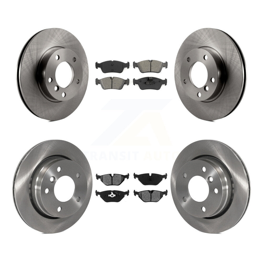 Disc Brake Rotors And Semi-Metallic Pads Front Rear Kit For BMW 328i