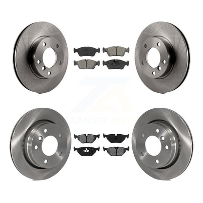 Disc Brake Rotors And Semi-Metallic Pads Front Rear Kit For BMW 328i