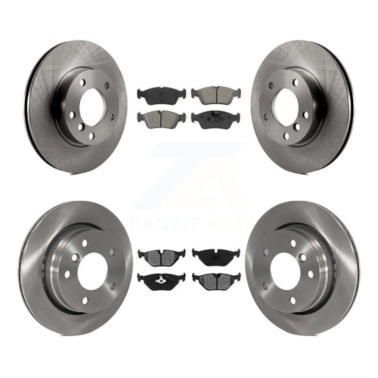 Disc Brake Rotors And Semi-Metallic Pads Front Rear Kit For BMW 328i