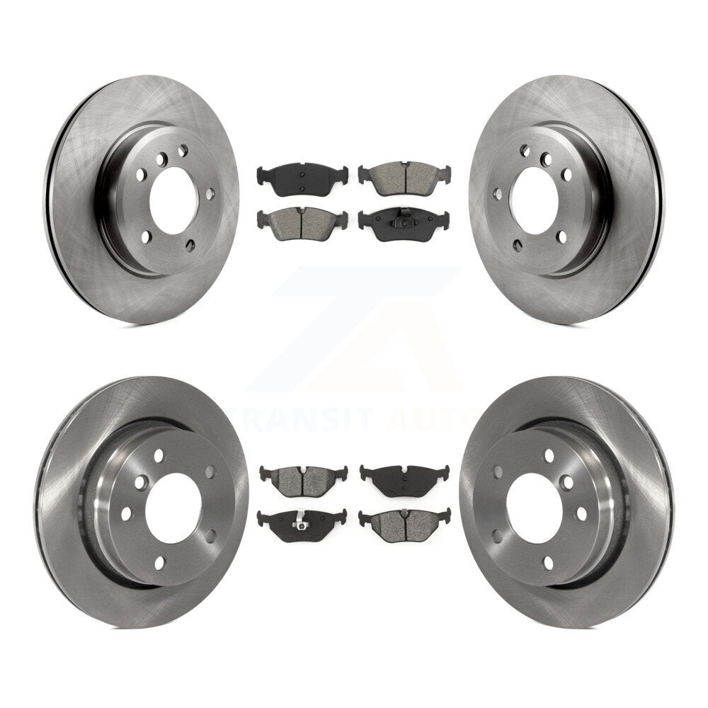Disc Brake Rotor & Semi-Metallic Pad Front Rear Kit For 1998-1999 BMW 328i Sedan
