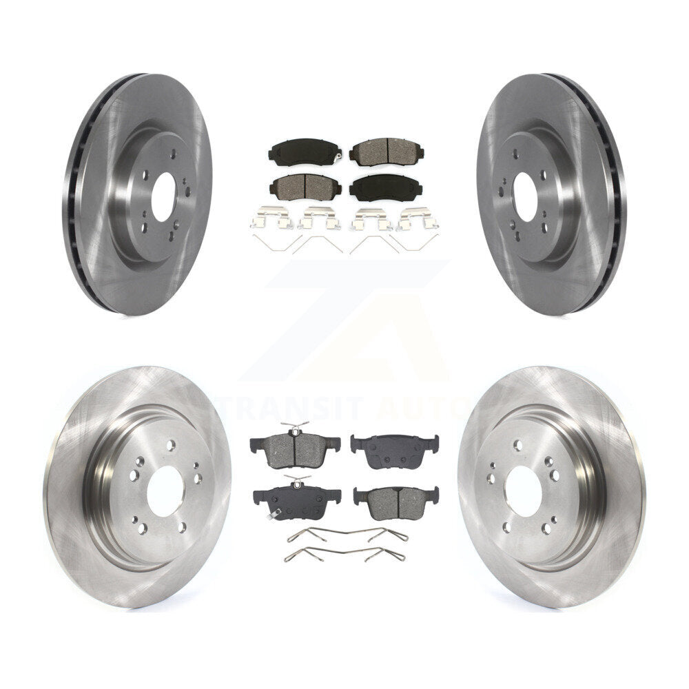 Disc Brake Rotors And Semi-Metallic Pads Front Rear Kit For 2022-2024 Acura RDX