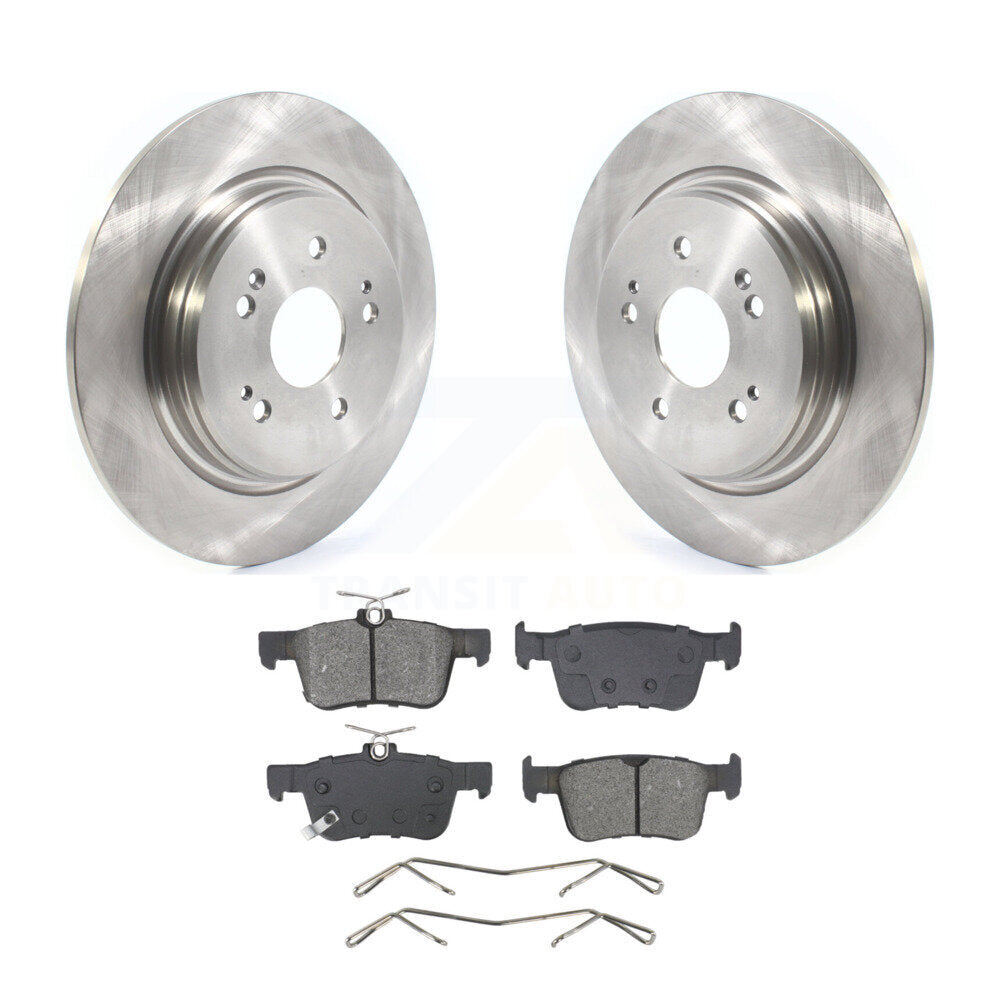 Disc Brake Rotors And Semi-Metallic Pads Rear Kit For 2022-2024 Acura RDX
