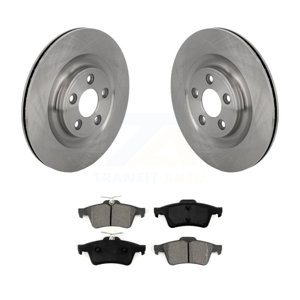 Brake Rotor & Semi-Metallic Pad Rear Kit For Jaguar XJ With Manual Parking