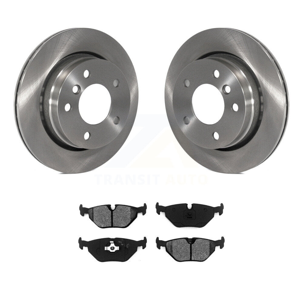 Disc Brake Rotors And Semi-Metallic Pads Rear Kit For BMW 328i
