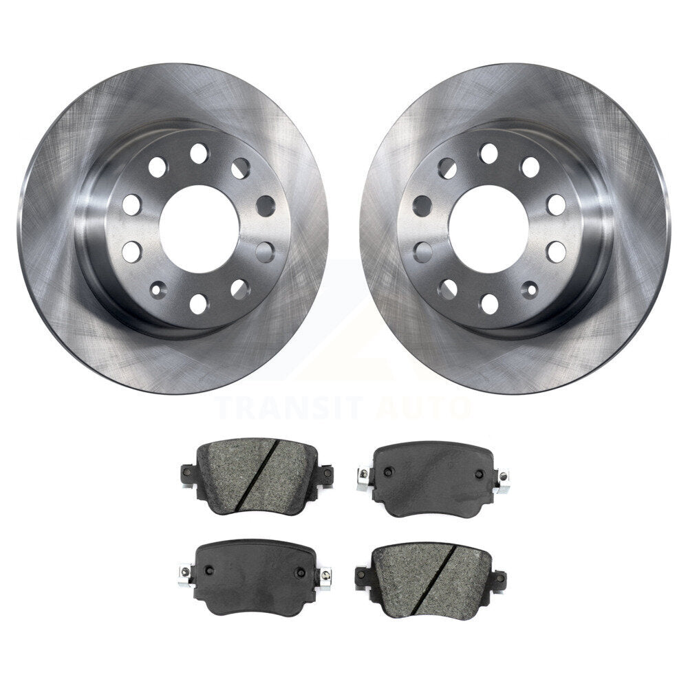 Brake Rotor & Semi-Metallic Pad Rear Kit For Volkswagen Golf Alltrack SportWagen