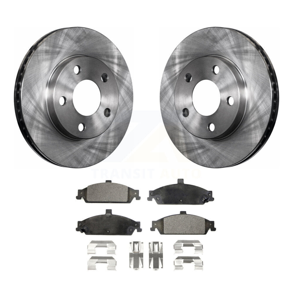 Brake Rotors & Ceramic Pad Front Kit For Pontiac Grand Am Chevrolet Malibu Alero