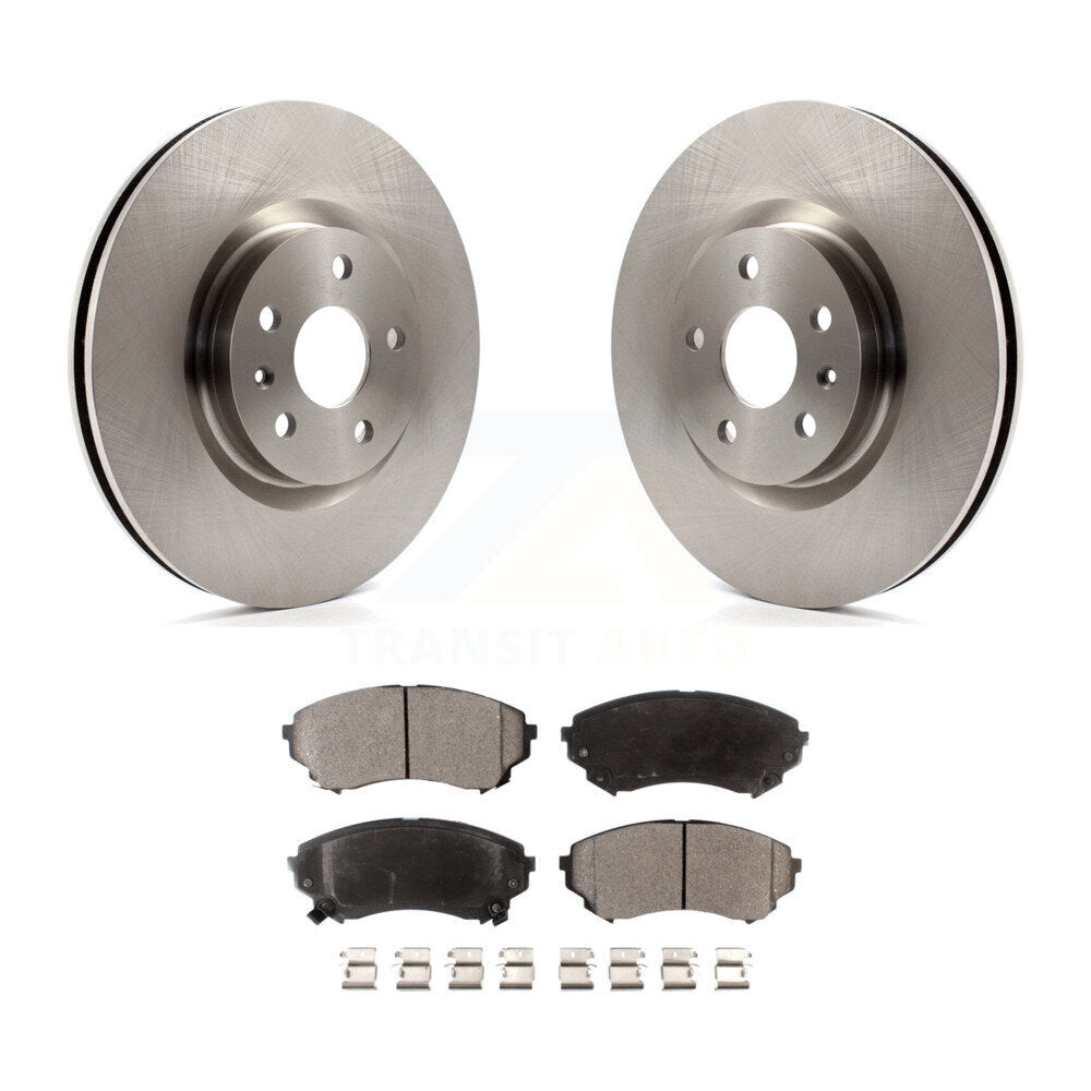 Disc Brake Rotors And Ceramic Pads Front Kit For Cadillac CTS