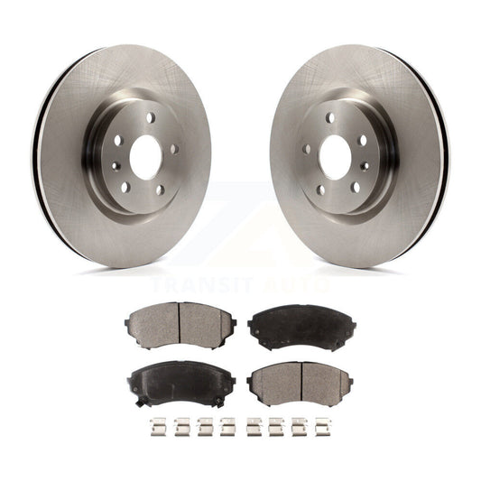 Disc Brake Rotors And Ceramic Pads Front Kit For Cadillac CTS