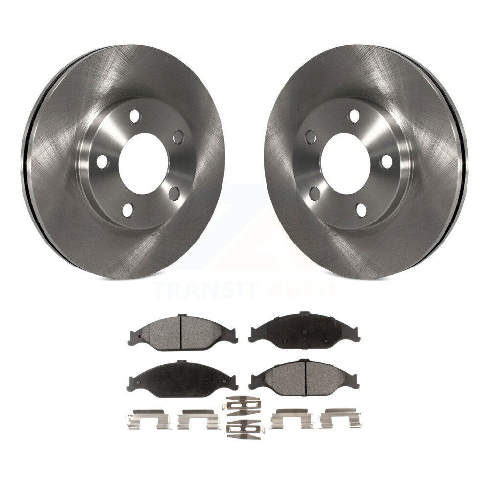 Disc Brake Rotors And Ceramic Pads Front Kit For Ford Mustang