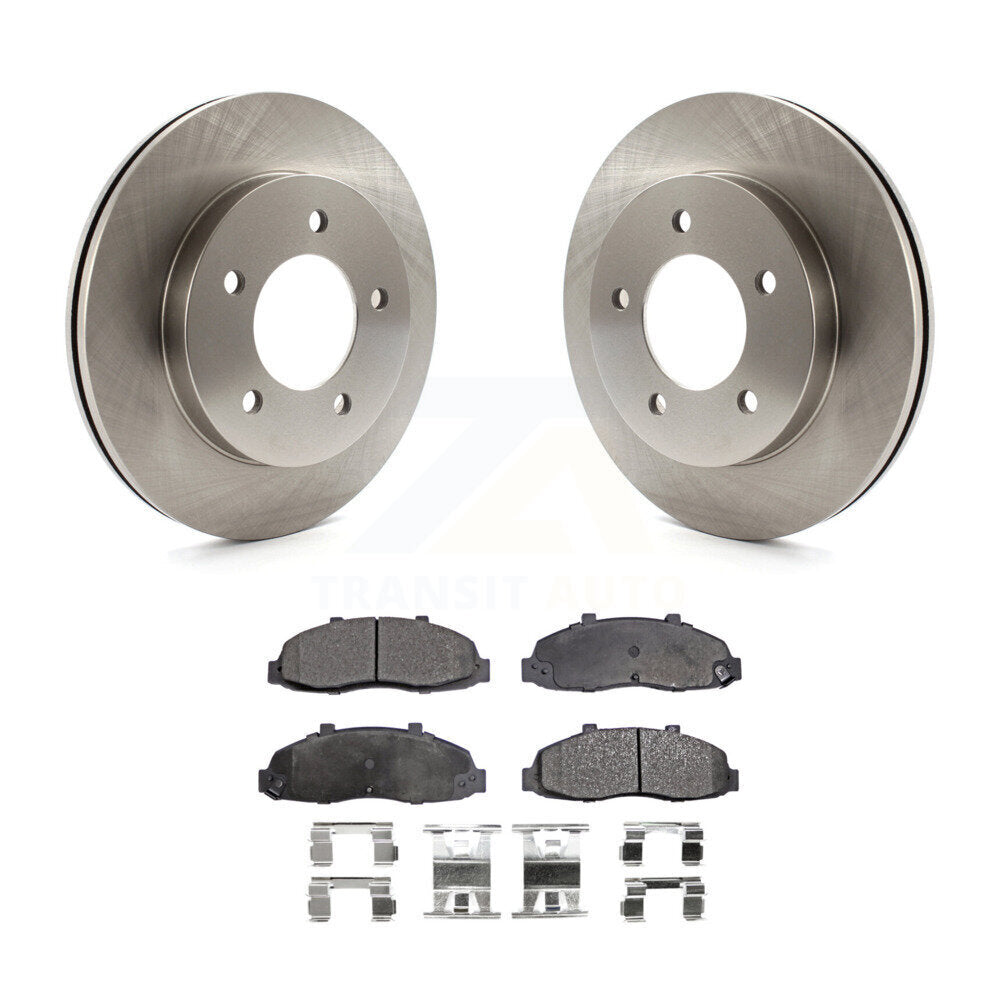 Disc Brake Rotors And Ceramic Pads Front Kit For Ford F-150 Heritage 4WD