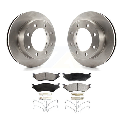 Disc Brake Rotors And Ceramic Pads Front Kit For Ford F-550 Super Duty F-450