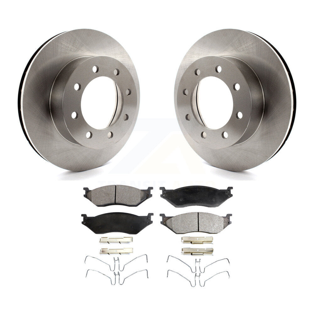 Disc Brake Rotor And Ceramic Pad Front Kit For Ford E-550 Super Duty F-450 F-550