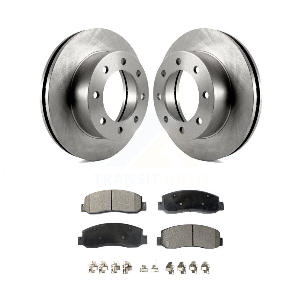 Disc Brake Rotors And Ceramic Pads Front Kit For Ford F-250 Super Duty F-350
