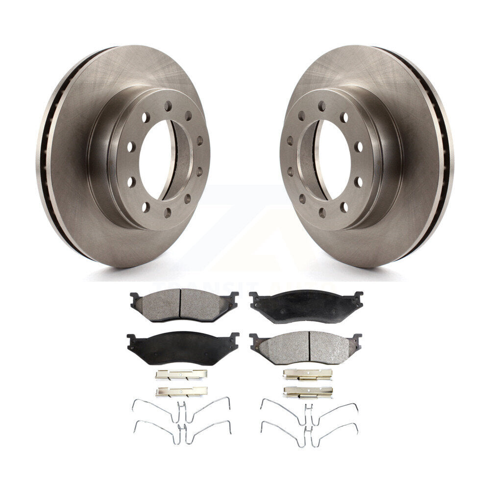 Brake Rotors Ceramic Pad Front Kit For Ford F-450 Super Duty F-550 International