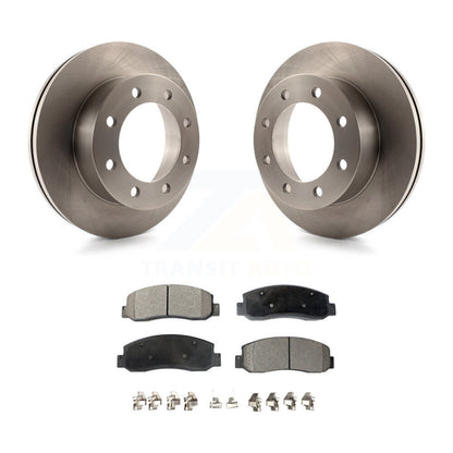 Disc Brake Rotors And Ceramic Pads Front Kit For Ford F-350 Super Duty F-450