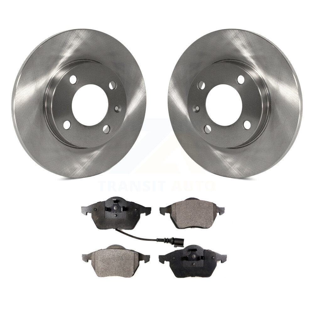 Disc Brake Rotors And Ceramic Pads Front Kit For 1996-1998 Volkswagen Jetta 2.8L