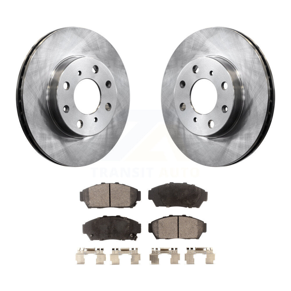 Brake Rotors & Ceramic Pad Front Kit For 94-95 Honda Civic EX with Sedan Non-ABS