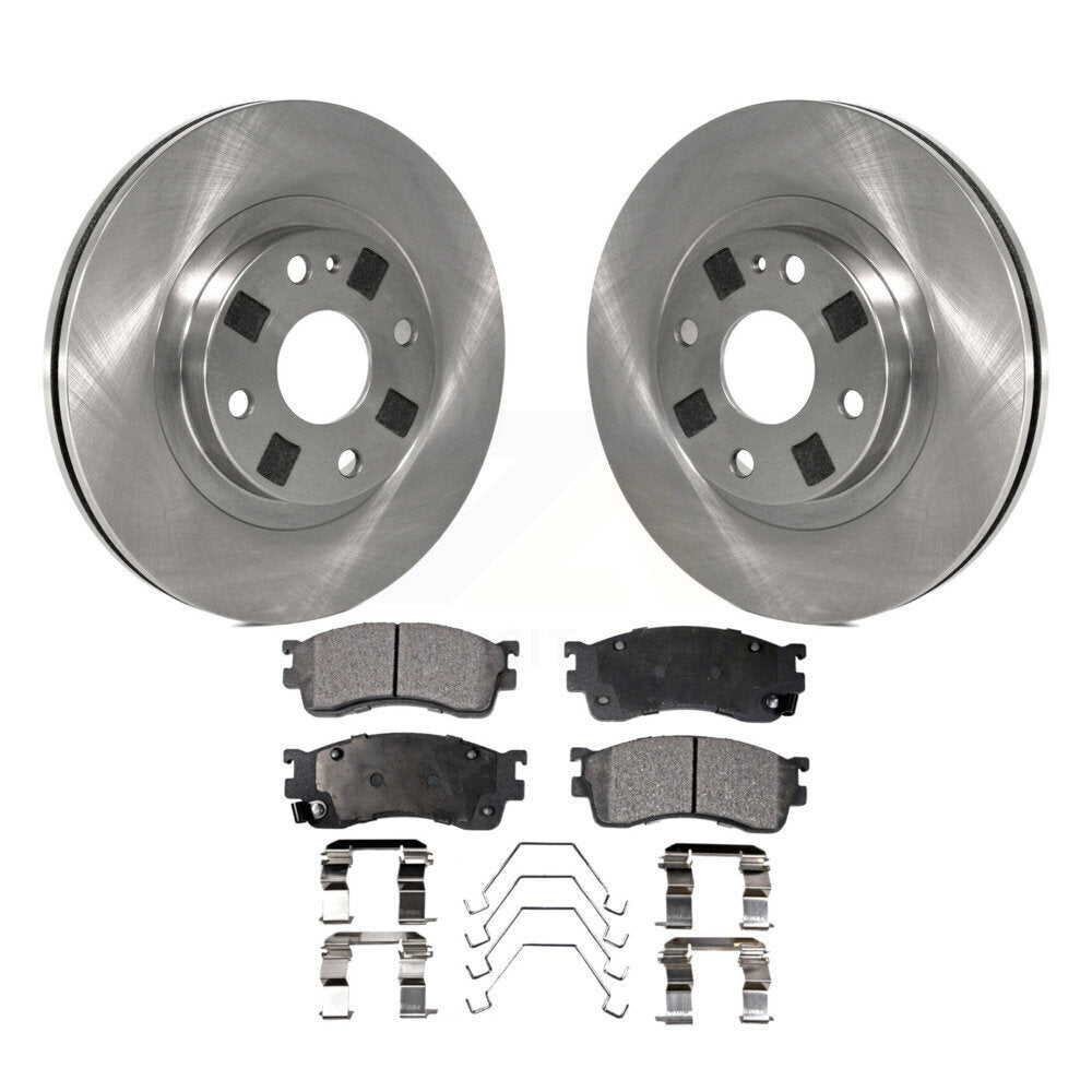 Disc Brake Rotors And Ceramic Pads Front Kit For Mazda Protege