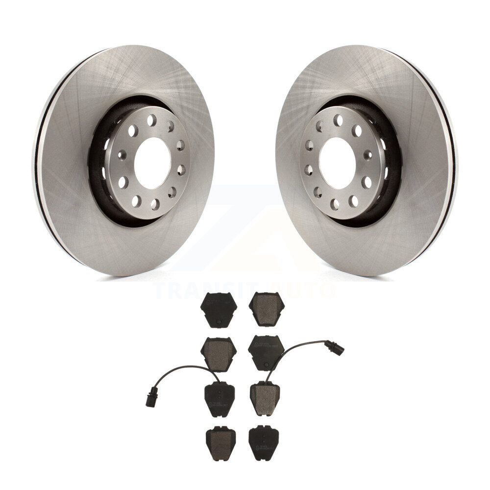 Disc Brake Rotors And Ceramic Pads Front Kit For Audi A8 Quattro