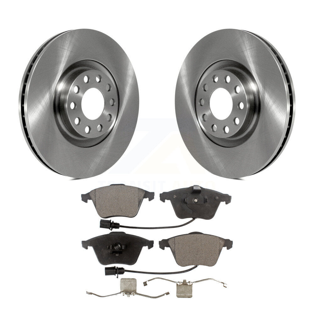 Disc Brake Rotors And Ceramic Pads Front Kit For Audi A4 Quattro
