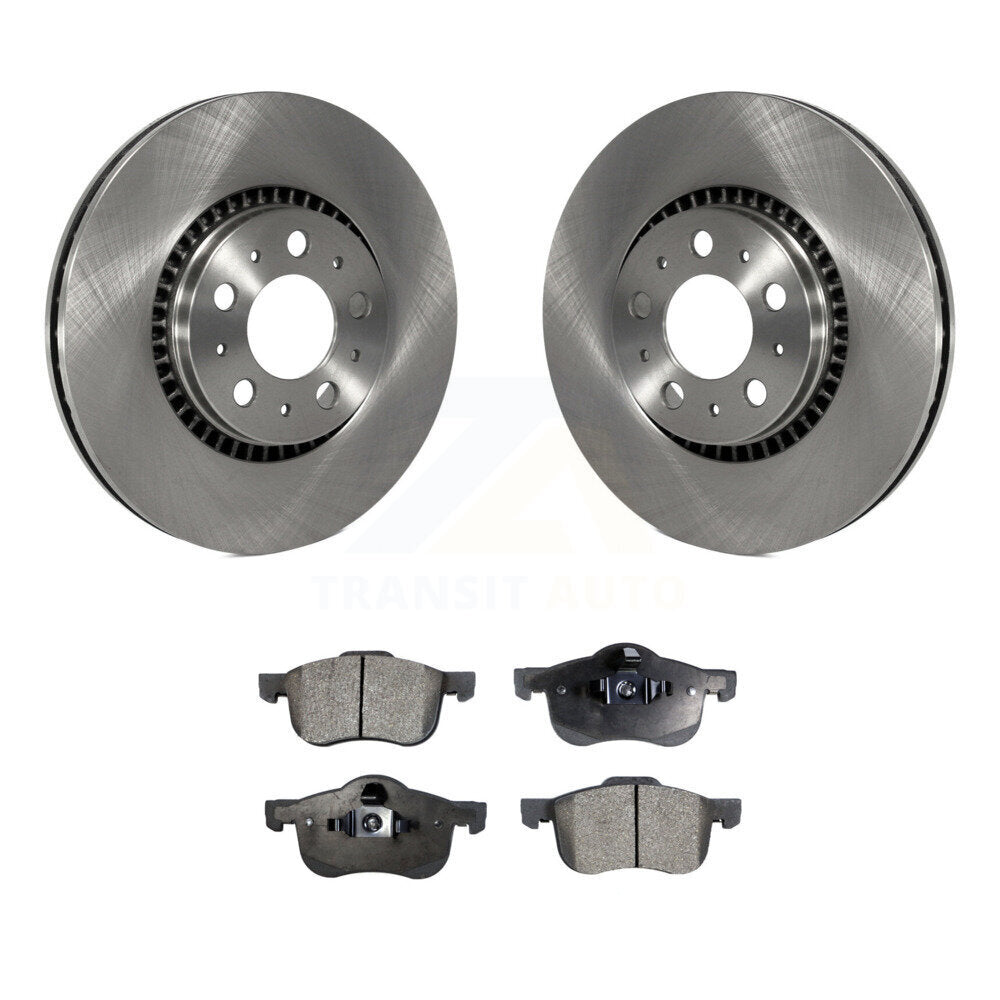 Disc Brake Rotors And Ceramic Pads Front Kit For Volvo S60 XC70 V70 S80