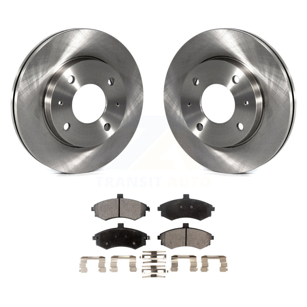 Disc Brake Rotors And Ceramic Pads Front Kit For Hyundai Elantra