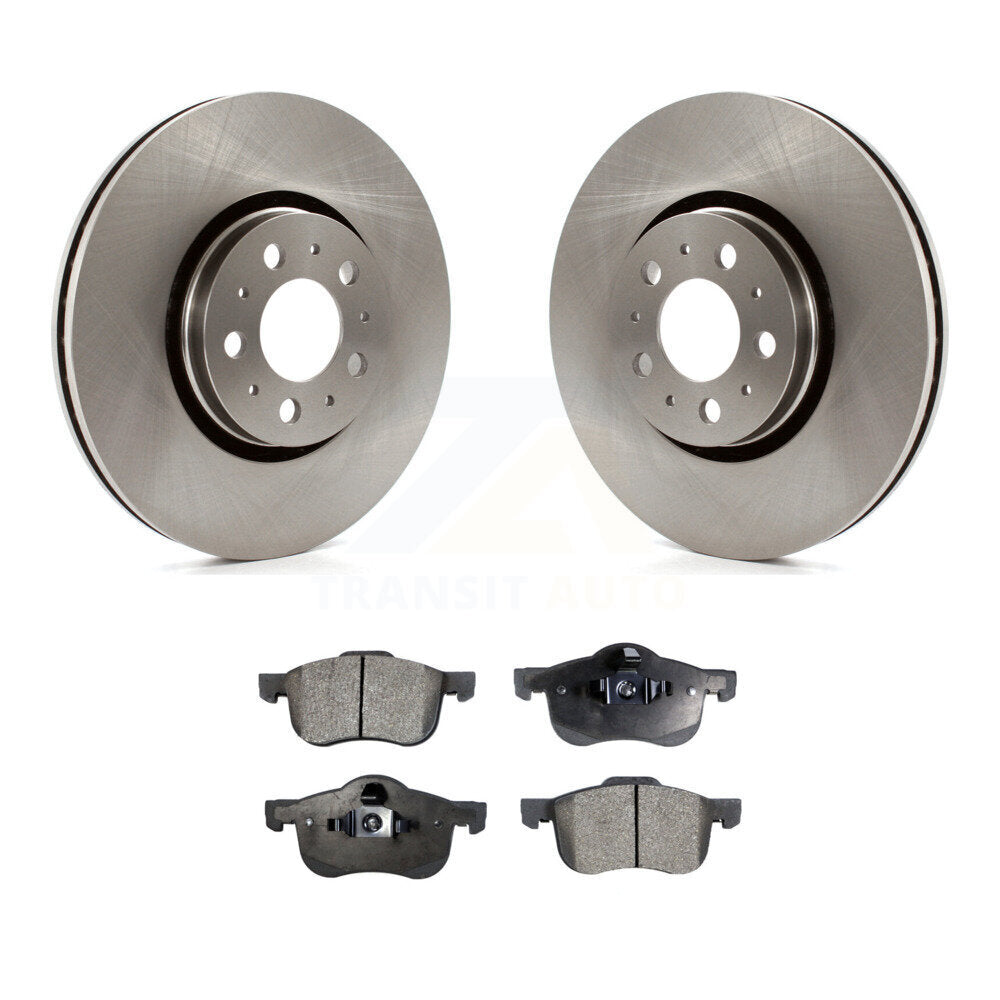 Brake Rotors Ceramic Pad Front Kit For Volvo S60 With 316mm Diameter Rotor