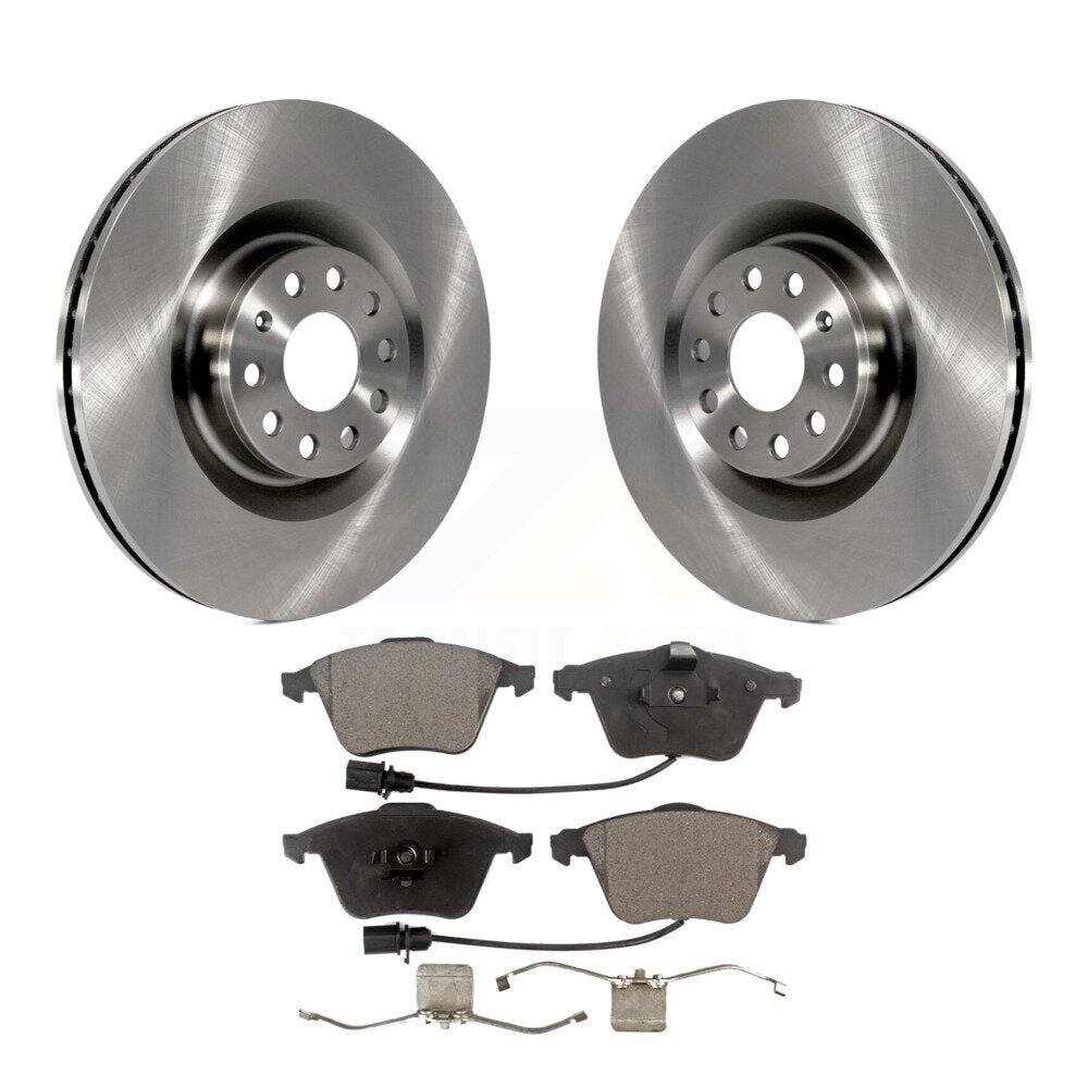 Disc Brake Rotors And Ceramic Pads Front Kit For Volkswagen Golf Passat CC R R32