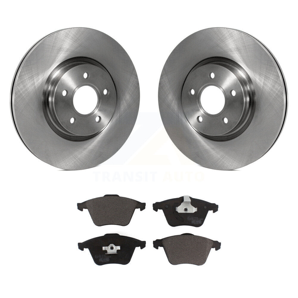 Disc Brake Rotors And Ceramic Pads Front Kit For Volvo S40 V50 C70