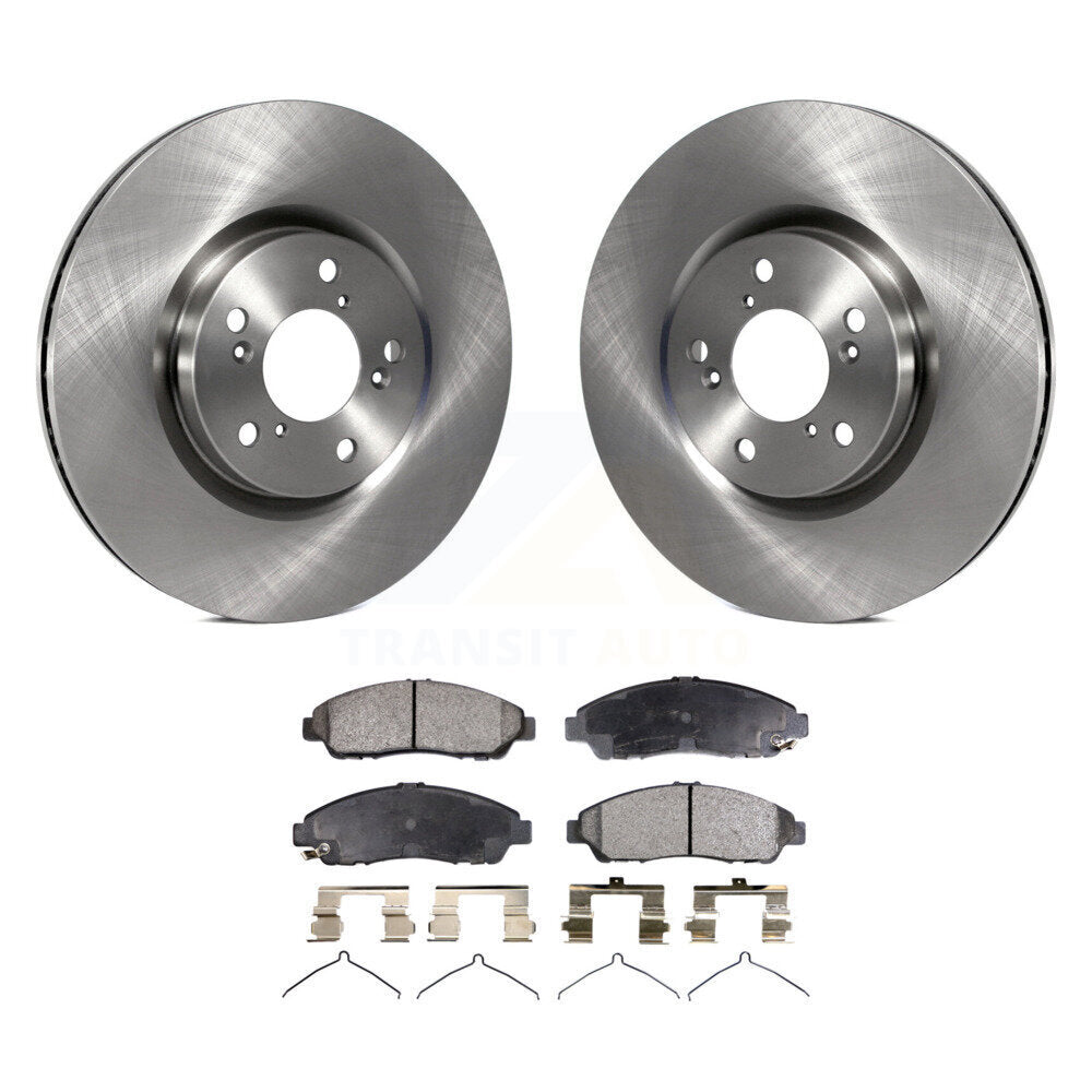 Disc Brake Rotors And Ceramic Pads Front Kit For Honda Pilot Acura MDX RLX ZDX